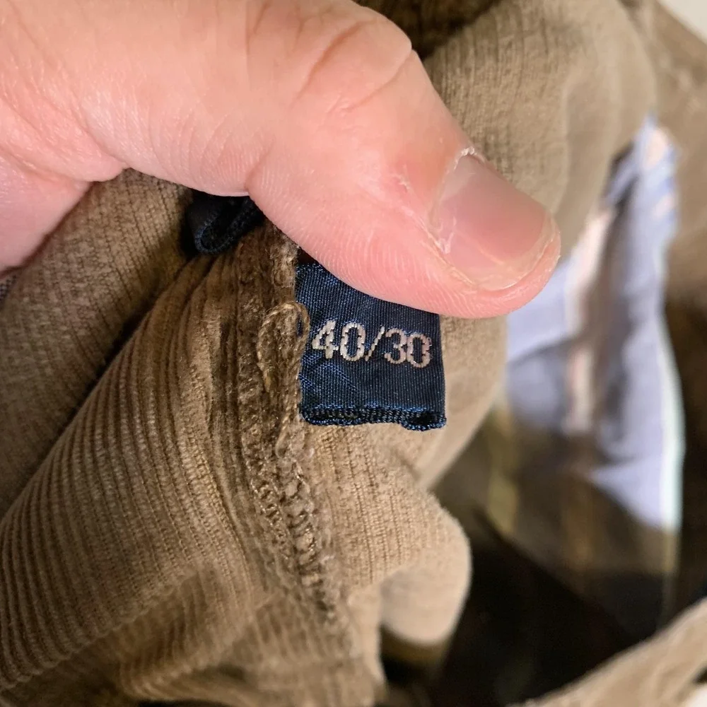 Vintage Corduroy Polo Ralph Lauren Pants Mens‎ 40x30 Brown Dungarees Cords 90s
